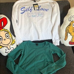 Self Love Club White Long Sleeve Kids Shirt bundle